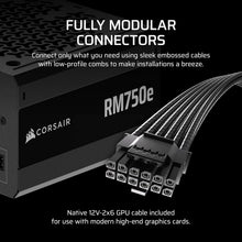 Buy Corsair,Corsair RM750e (2025) – 750W Fully Modular Low-Noise ATX Power Supply, ATX 3.1 & PCIe 5.1 Compliant, Cybenetics Gold Certified, 12V-2x6 Connector – Black - Gadcet UK | UK | London | Scotland | Wales| Near Me | Cheap | Pay In 3 | Computer Power Supplies