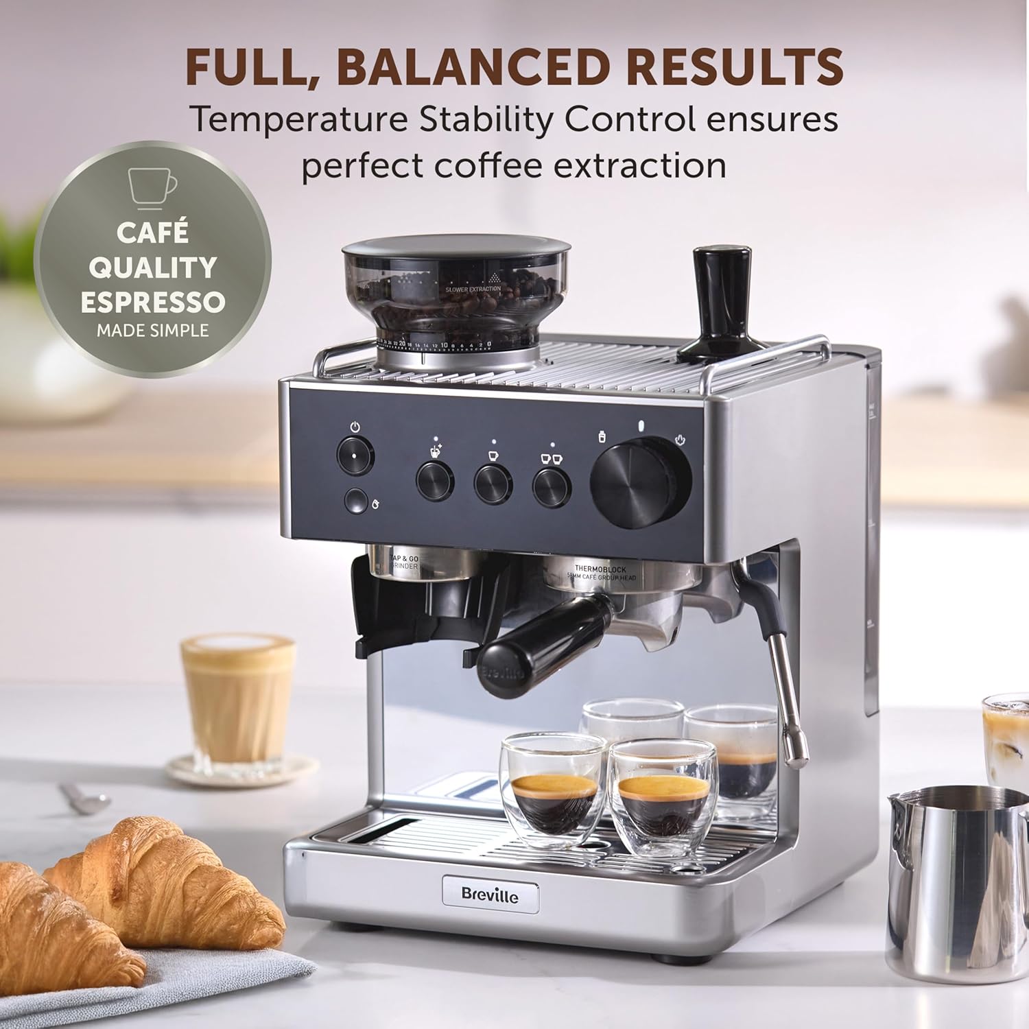 Buy Breville,Breville Barista Classic VCF186 Espresso Machine Black & Silver – Bean to Cup Coffee Maker with Integrated Grinder, Milk Frother, 15-Bar Pump & 58mm Portafilter - Gadcet UK | UK | London | Scotland | Wales| Near Me | Cheap | Pay In 3 | Coffee Makers & Espresso Machines