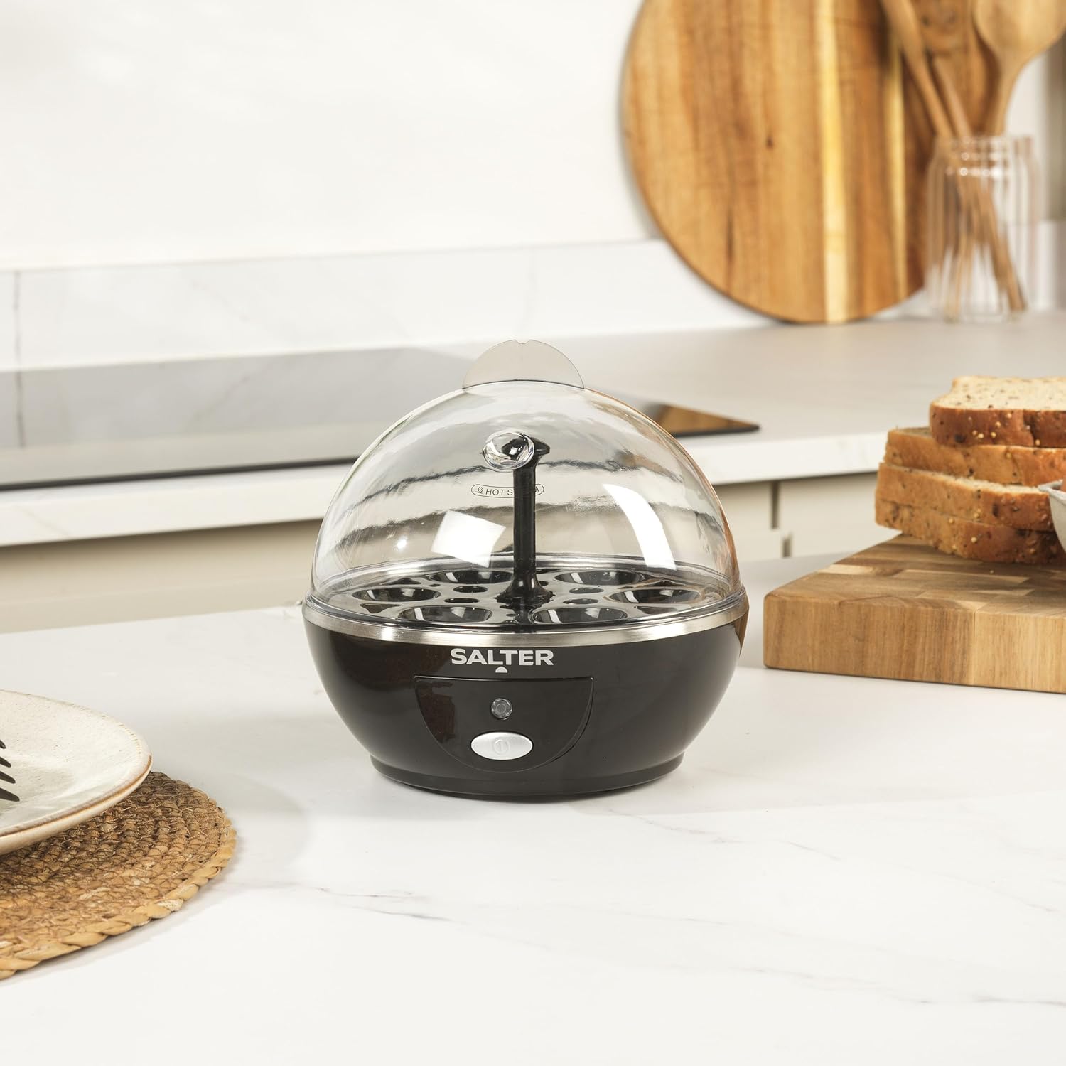Buy Salter,Salter Electric Multi Egg Cooker - 6 Egg Capacity, Soft, Hard & Poached Eggs, Includes Measuring Cup & Poaching Trays, 430W, Easy Clean & Compact - Gadcet UK | UK | London | Scotland | Wales| Near Me | Cheap | Pay In 3 | Kitchen & Home Appliances