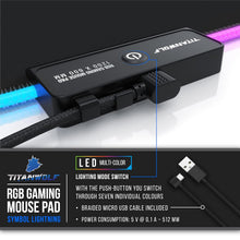 Buy TITANWOLF,Titanwolf RGB Gaming Mouse Mat – XXL 1200×600mm – LED Multi-Colour Mouse Pad with 7 Colours & 4 Light Modes - Gadcet UK | UK | London | Scotland | Wales| Near Me | Cheap | Pay In 3 | Mouse Pads