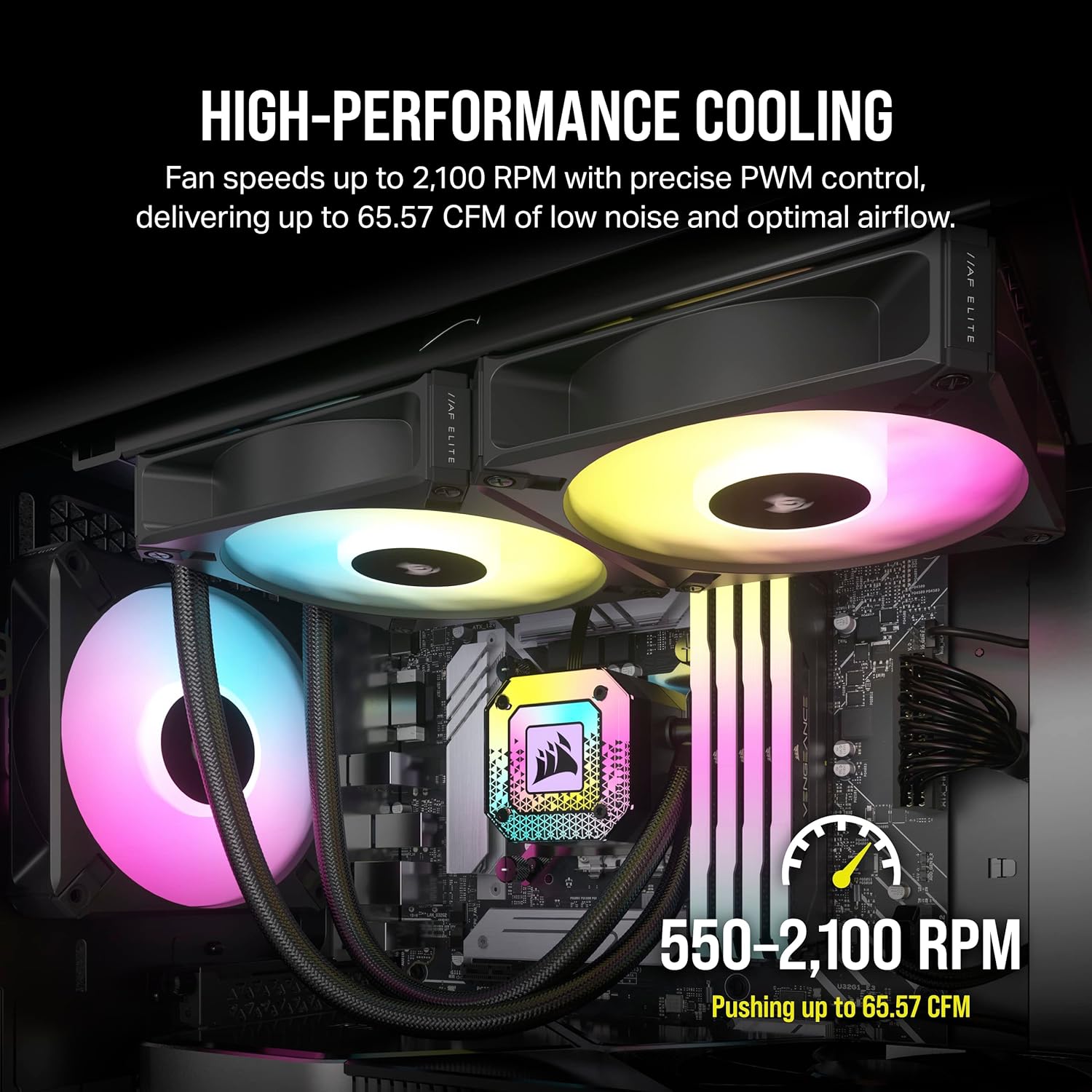 Buy Corsair,Corsair iCUE AF120 RGB ELITE 120mm PWM Triple Fan Kit, Eight RGB LEDs Per Fan, AirGuide Technology, Fluid Dynamic Bearing, Zero RPM Mode, iCUE Lighting Node CORE Controller - Black - Gadcet UK | UK | London | Scotland | Wales| Near Me | Cheap | Pay In 3 | Computer System Cooling Parts