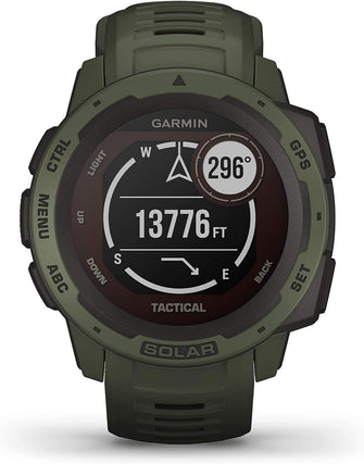 Buy Garmin,Garmin Instinct Solar Tactical, Solar-powered Rugged Outdoor Smartwatch with Tactical Features, Built-in Sports Apps and Health Monitoring - Moss Green - Gadcet UK | UK | London | Scotland | Wales| Ireland | Near Me | Cheap | Pay In 3 | Watches