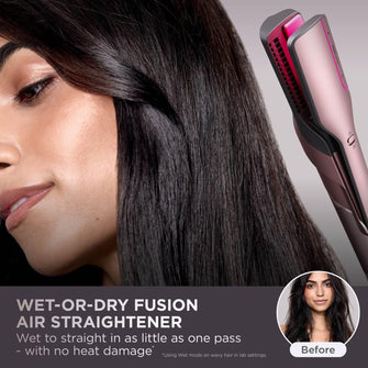 Shark FlexFusion Multi-Styler (HD652SUK) – Hair Dryer & Ceramic Straightener with 5 Attachments, No Heat Damage, Scalp Shield & Storage Case – Cosmic Blush