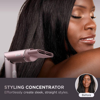 Shark FlexFusion Multi-Styler (HD652SUK) – Hair Dryer & Ceramic Straightener with 5 Attachments, No Heat Damage, Scalp Shield & Storage Case – Cosmic Blush