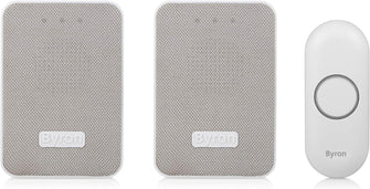Buy Byron,Byron Wireless Doorbell Set – Twin Pack – Battery Portable and Plug in – 150 m Range - Gadcet UK | UK | London | Scotland | Wales| Near Me | Cheap | Pay In 3 | Electronics