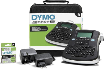 Buy Dymo,Dymo LabelManager 210D Handheld Label Maker Kit with QWERTY Keyboard, 12mm Black on White D1 Labels, and Carrying Case - Gadcet UK | UK | London | Scotland | Wales| Near Me | Cheap | Pay In 3 | Label Makers