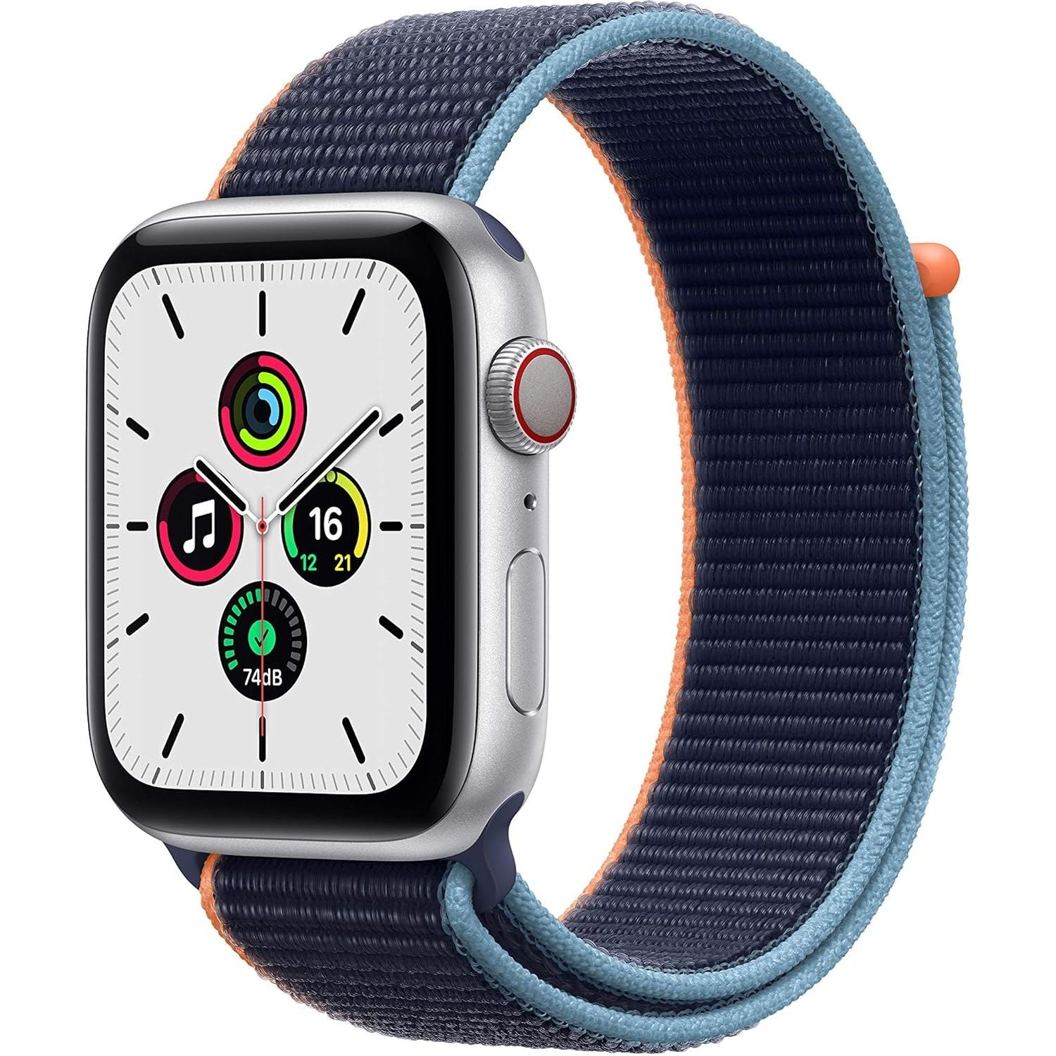 Buy Apple,Apple Watch SE (2020, GPS + Cellular, 44mm) – Silver Aluminium Case with Deep Navy Sport Loop - Gadcet UK | UK | London | Scotland | Wales| Near Me | Cheap | Pay In 3 | Smart Watches