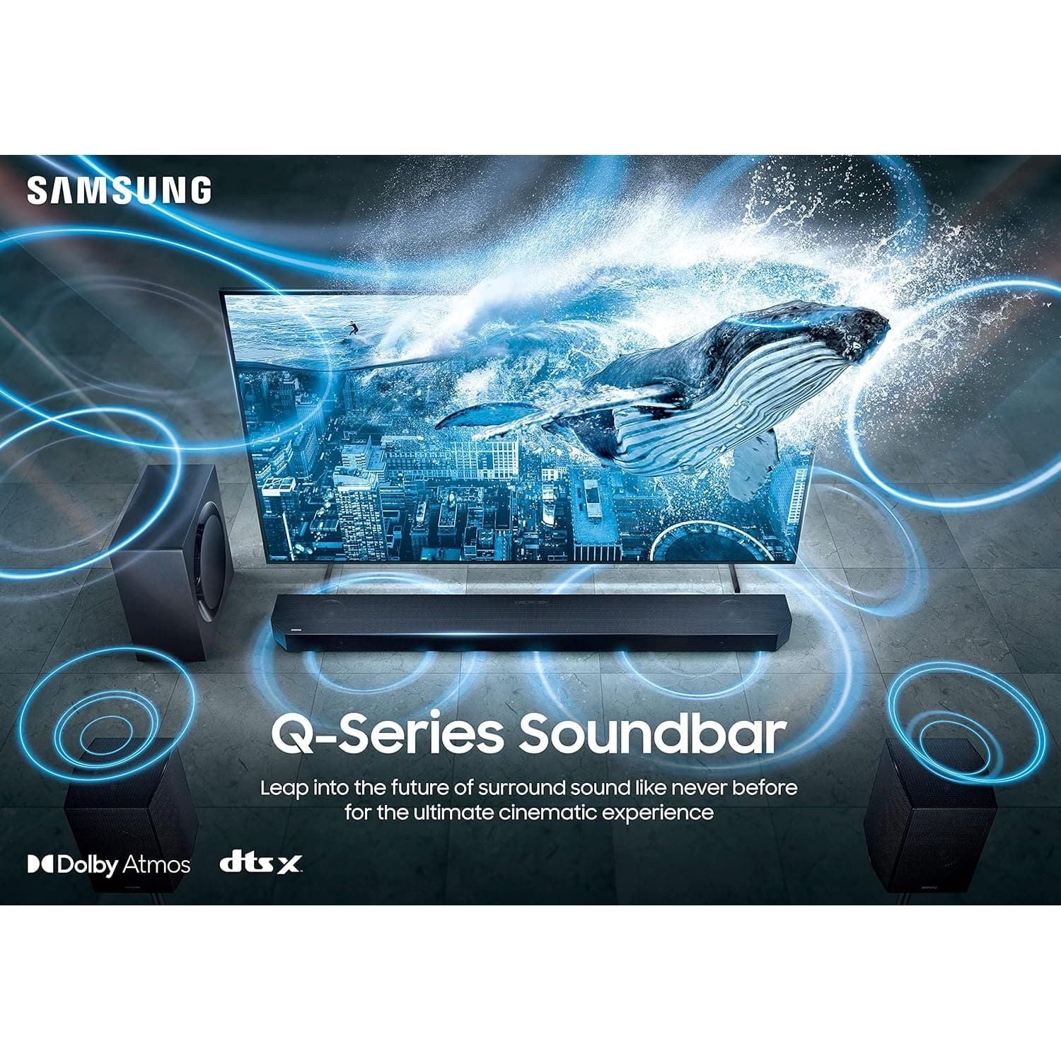 Buy Samsung,Samsung Q600B Soundbar (2022) - 3.1.2ch Dolby Atmos & DTS:X, Wireless Subwoofer, Built-In Center Speaker, Wall Mount Kit - Gadcet UK | UK | London | Scotland | Wales| Near Me | Cheap | Pay In 3 | Soundbar Speakers