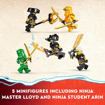 Buy LEGO,LEGO 71794 NINJAGO Lloyd and Arin's Ninja Team Mechs, Set with 2 Combinable Action Figures and 5 Minifigures, Christmas Treat, Gifts for Kids, Boys & Girls, Ninja Battle Playset - Gadcet UK | UK | London | Scotland | Wales| Ireland | Near Me | Cheap | Pay In 3 | Toys & Games