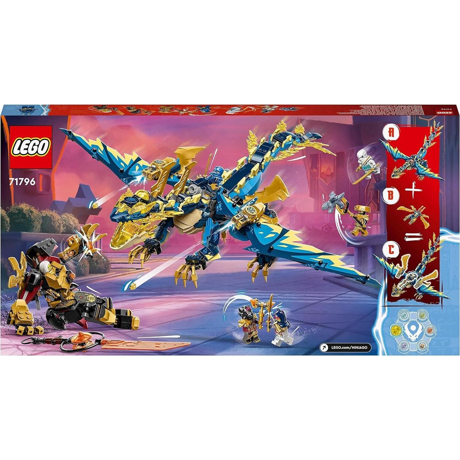 Buy LEGO,LEGO 71796 NINJAGO Elemental Dragon vs. The Empress Mech, Large Building Toy, Christmas Set, Gifts for Kids, Boys & Girls with Dragon, Action Figure and 6 Minifigures, Dragons Rising Series - Gadcet UK | UK | London | Scotland | Wales| Ireland | Near Me | Cheap | Pay In 3 | Toys & Games