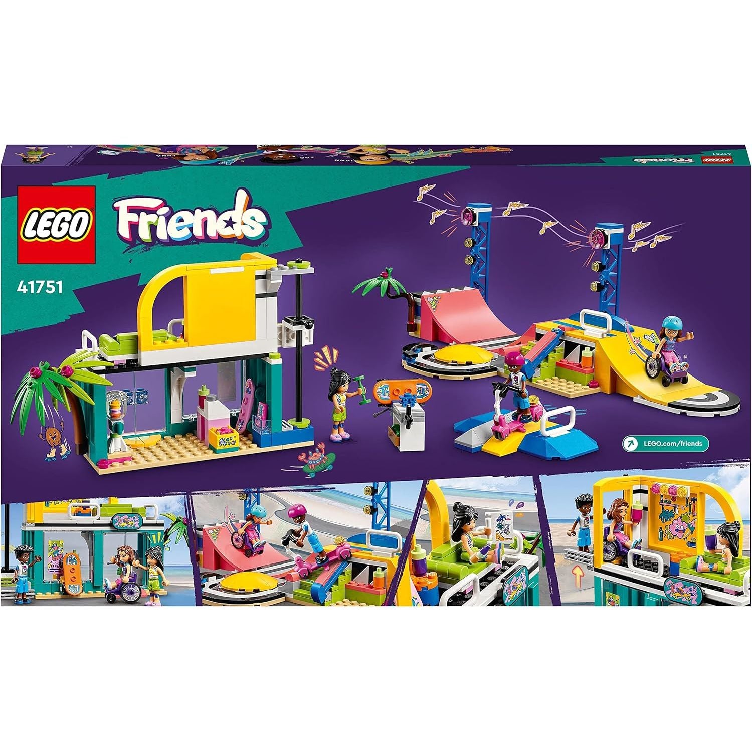 Buy LEGO,LEGO Friends 41751 Skate Park Set Kids Toy 6+ Mini-Dolls Scooter - Gadcet UK | UK | London | Scotland | Wales| Near Me | Cheap | Pay In 3 | Construction Set Toys