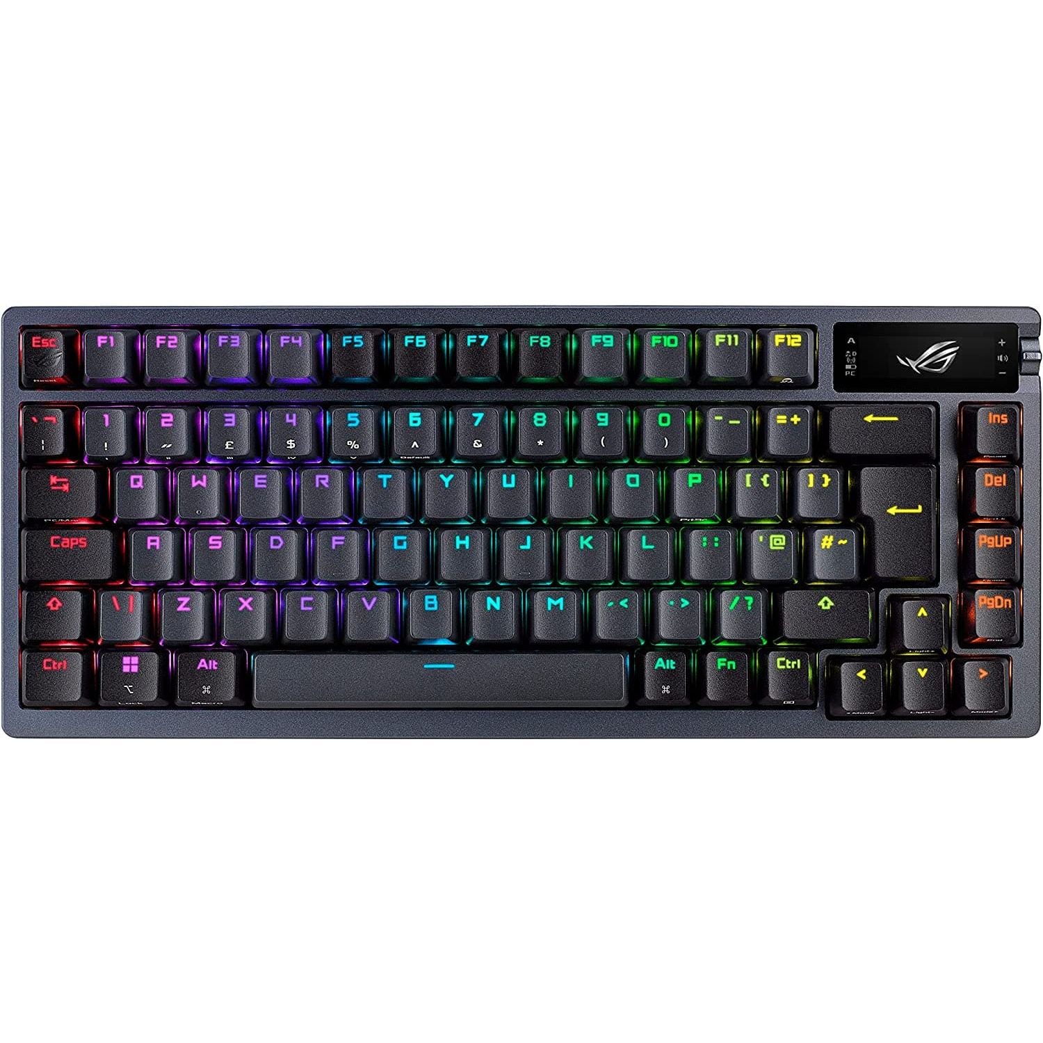 Buy ASUS,ASUS ROG Azoth 75% Wireless DIY Custom Gaming Keyboard, OLED display, Gasket-Mount, Three-Layer Dampening, Hot-Swappable ROG NX Red Switches & Keyboard Stabilizers, PBT Keycaps, RGB-Black, - Gadcet.com | UK | London | Scotland | Wales| Ireland | Near Me | Cheap | Pay In 3 | Keyboards