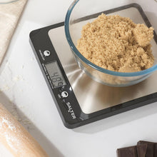 Salter Evo Digital Kitchen Scale – 6kg Capacity, Aquatronic, Add & Weigh, LCD Display – Black