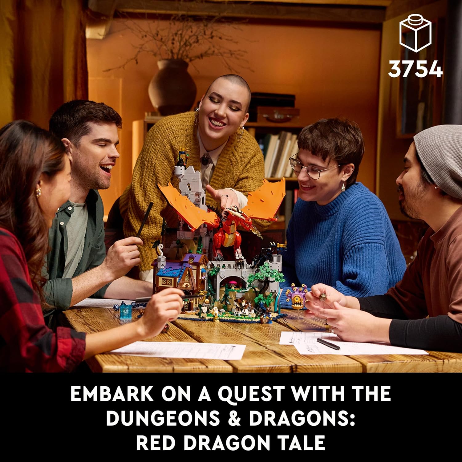 Buy LEGO,LEGO Ideas Dungeons & Dragons: Red Dragon’s Tale 21348 Building Set for Adults – 3,745 Pieces, Cinderhowl Dragon, Tavern, Tower & Dungeon - Gadcet UK | UK | London | Scotland | Wales| Near Me | Cheap | Pay In 3 | Construction Set Toys