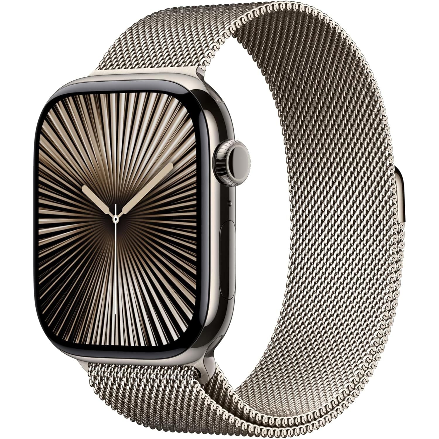 Apple Watch Series 10 GPS + Cellular 46mm – Natural Titanium Case, Natural Milanese Loop S/M, ECG & Always-On Retina Display