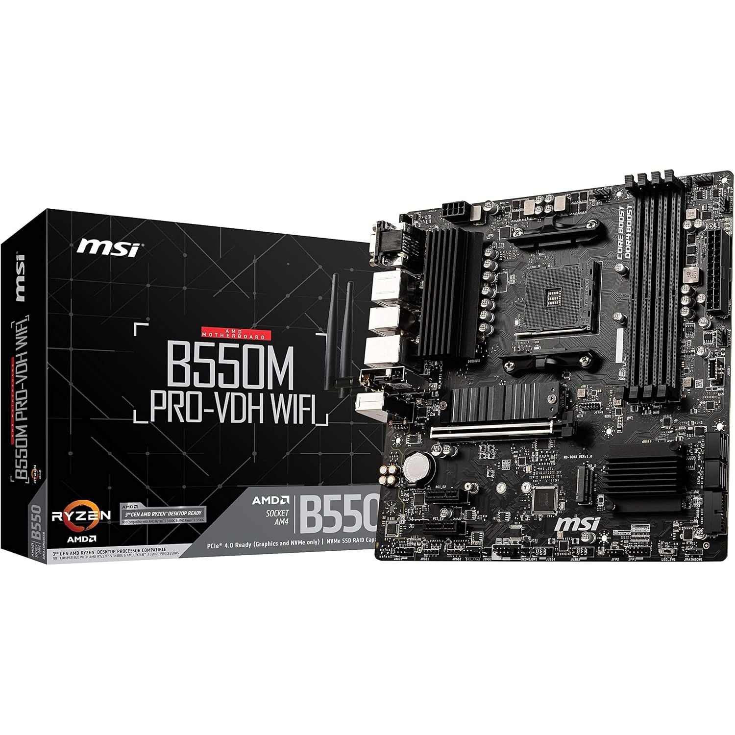 Buy MSI,MSI B550M PRO-VDH WIFI MicroATX Motherboard – AM4, Ryzen 5000 Series, M.2 Heatsink, Wi-Fi - Gadcet UK | UK | London | Scotland | Wales| Near Me | Cheap | Pay In 3 | Motherboards