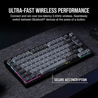 Buy CORSAIR,CORSAIR K65 PLUS Wireless 75% Mechanical Gaming Keyboard – RGB, Hot-Swappable MLX Red Switches, PBT Keycaps, UK Layout, Black - Gadcet UK | UK | London | Scotland | Wales| Near Me | Cheap | Pay In 3 | Keyboards