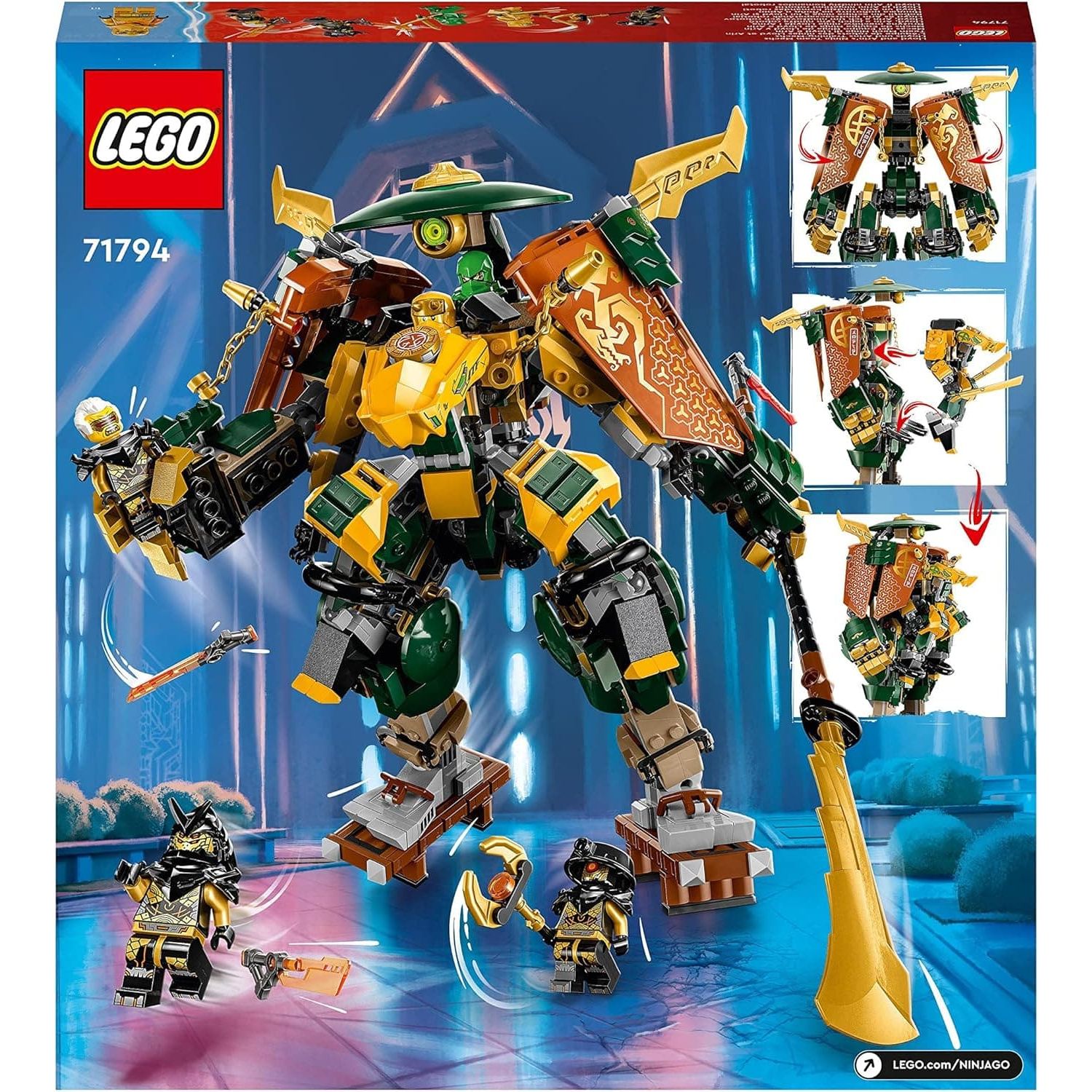 Buy LEGO,LEGO 71794 NINJAGO Lloyd and Arin's Ninja Team Mechs, Set with 2 Combinable Action Figures and 5 Minifigures, Christmas Treat, Gifts for Kids, Boys & Girls, Ninja Battle Playset - Gadcet UK | UK | London | Scotland | Wales| Ireland | Near Me | Cheap | Pay In 3 | Toys & Games
