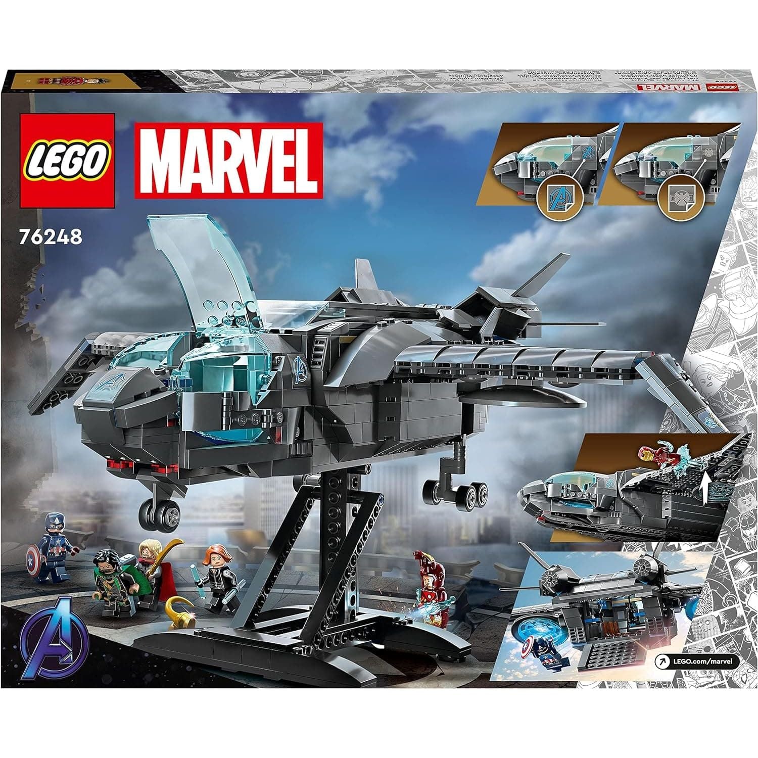 Buy LEGO,LEGO 76248 Marvel The Avengers Quinjet, Spaceship Building Toy, Christmas Treat, Gifts for Kids, Boys & Girls with Thor, Iron Man, Black Widow, Loki and Captain America Minifigures, Inifinity Saga Set - Gadcet UK | UK | London | Scotland | Wales| Ireland | Near Me | Cheap | Pay In 3 | Toys & Games