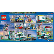 Buy Lego,LEGO City Emergency Vehicles HQ 60371 – Helicopter, Ambulance, Motorbike & Police Car Toy Set for Kids 6+ - Gadcet UK | UK | London | Scotland | Wales| Near Me | Cheap | Pay In 3 | Toys & Games