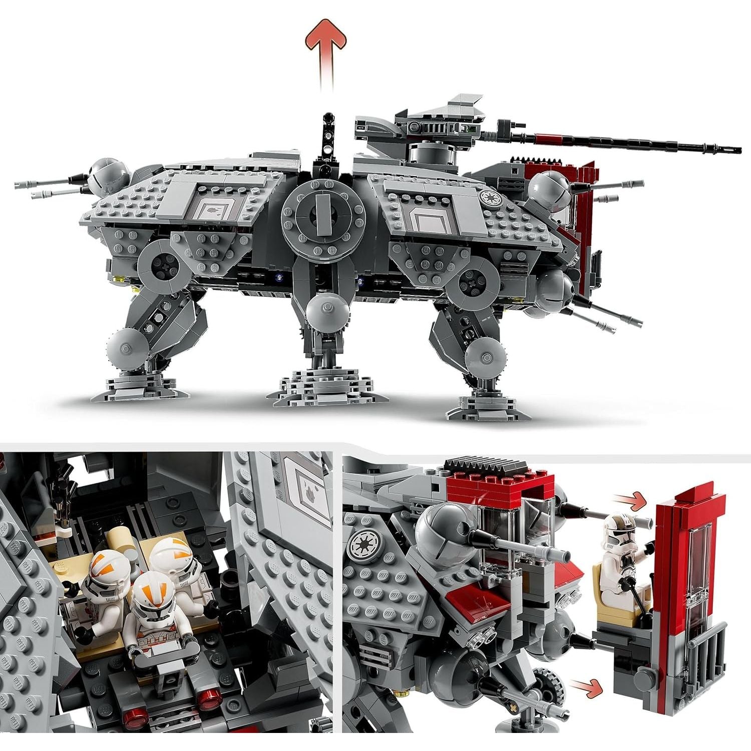 Buy LEGO,LEGO Star Wars 75337 AT-TE Walker Building Toy with 3 212th Clone Trooper Minifigures, plus Dwarf Spider & Battle Droid Figures - Gift for 9+ Year Old Boys & Revenge of the Sith Fans - Gadcet UK | UK | London | Scotland | Wales| Near Me | Cheap | Pay In 3 | Construction Set Toys