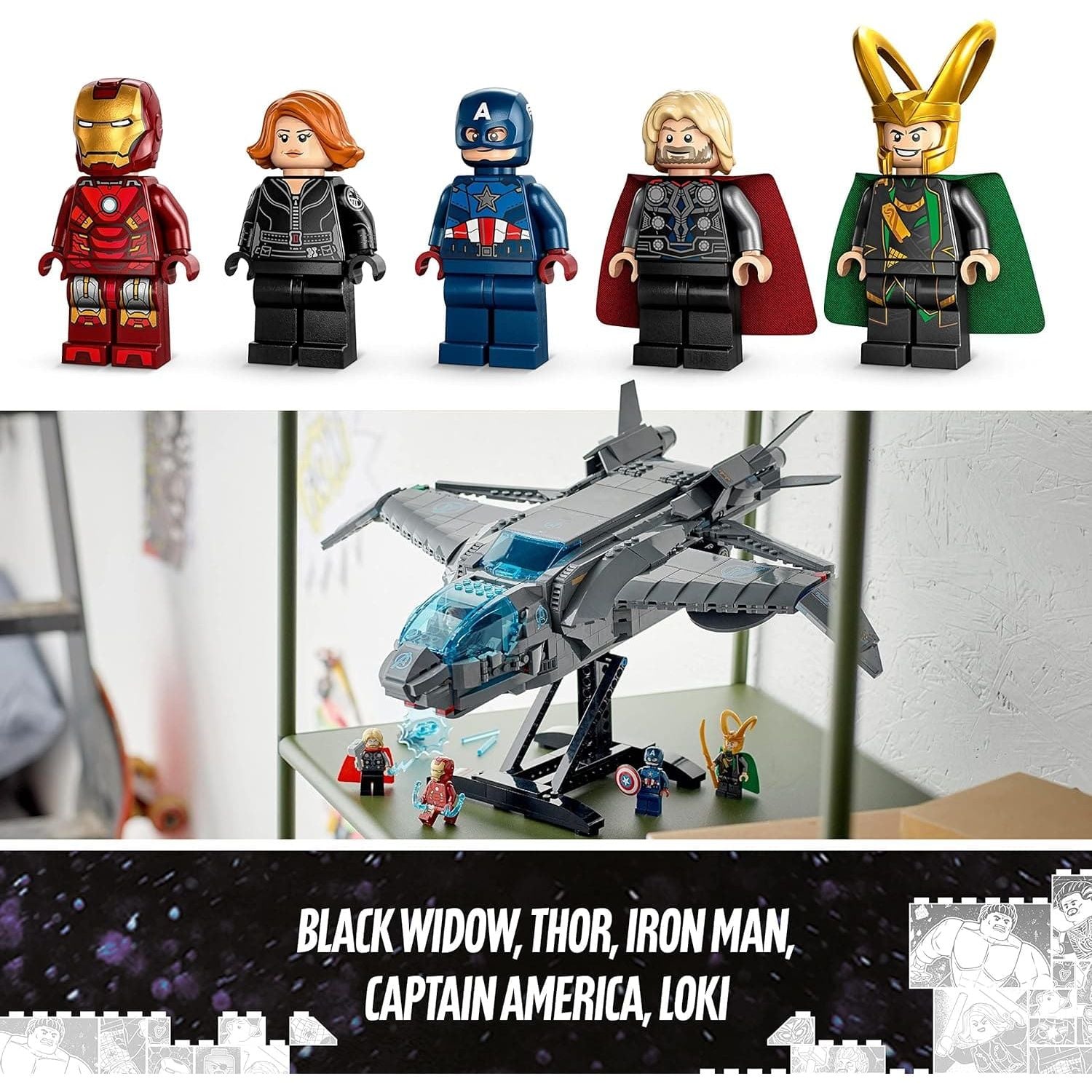 Buy LEGO,LEGO 76248 Marvel The Avengers Quinjet, Spaceship Building Toy, Christmas Treat, Gifts for Kids, Boys & Girls with Thor, Iron Man, Black Widow, Loki and Captain America Minifigures, Inifinity Saga Set - Gadcet UK | UK | London | Scotland | Wales| Ireland | Near Me | Cheap | Pay In 3 | Toys & Games