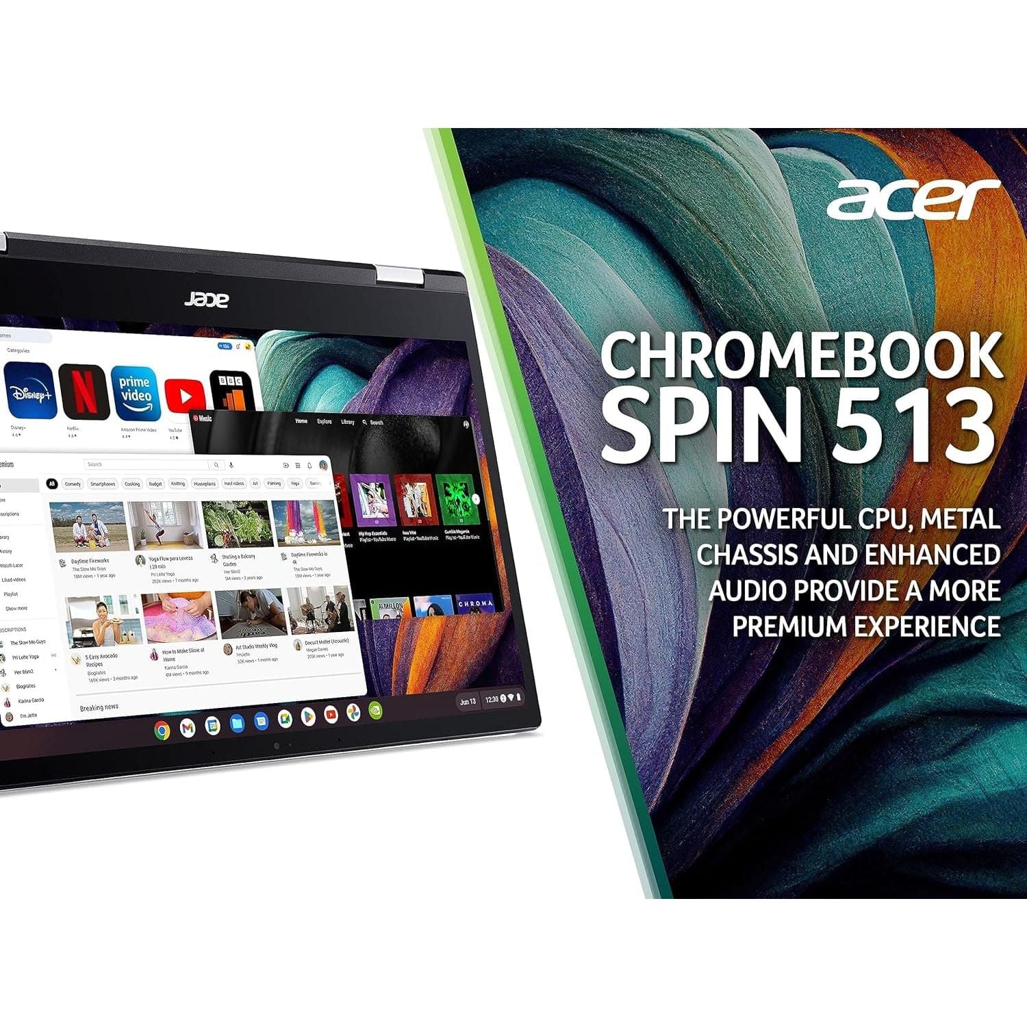 Buy Acer,Acer Chromebook Spin 513 CP513-1H - 13.3-Inch Convertible Laptop, Qualcomm SC7180, 8GB RAM, 64GB eMMC, Full HD Touchscreen, Chrome OS, Silver - Gadcet UK | UK | London | Scotland | Wales| Near Me | Cheap | Pay In 3 | Laptops