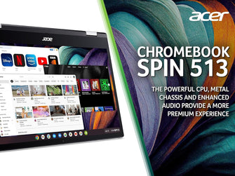 Buy Acer,Acer Chromebook Spin 513 CP513-1H - 13.3-Inch Convertible Laptop, Qualcomm SC7180, 8GB RAM, 64GB eMMC, Full HD Touchscreen, Chrome OS, Silver - Gadcet UK | UK | London | Scotland | Wales| Near Me | Cheap | Pay In 3 | Laptops