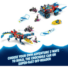 Buy Lego,LEGO DREAMZzz 71458 Crocodile Car Toy 2-in-1 Set – Monster Truck or Croc Vehicle, Includes Minifigures, Gift for Kids 8+ - Gadcet UK | UK | London | Scotland | Wales| Near Me | Cheap | Pay In 3 | Toys & Games