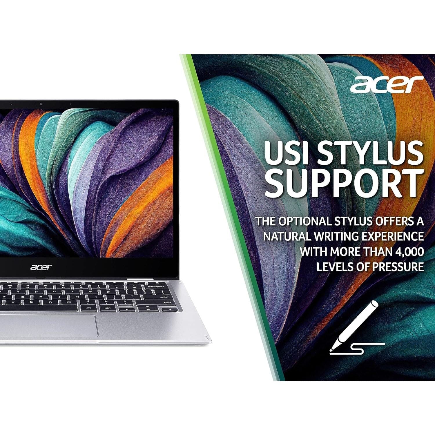 Buy Acer,Acer Chromebook Spin 513 CP513-1H - 13.3-Inch Convertible Laptop, Qualcomm SC7180, 8GB RAM, 64GB eMMC, Full HD Touchscreen, Chrome OS, Silver - Gadcet UK | UK | London | Scotland | Wales| Near Me | Cheap | Pay In 3 | Laptops