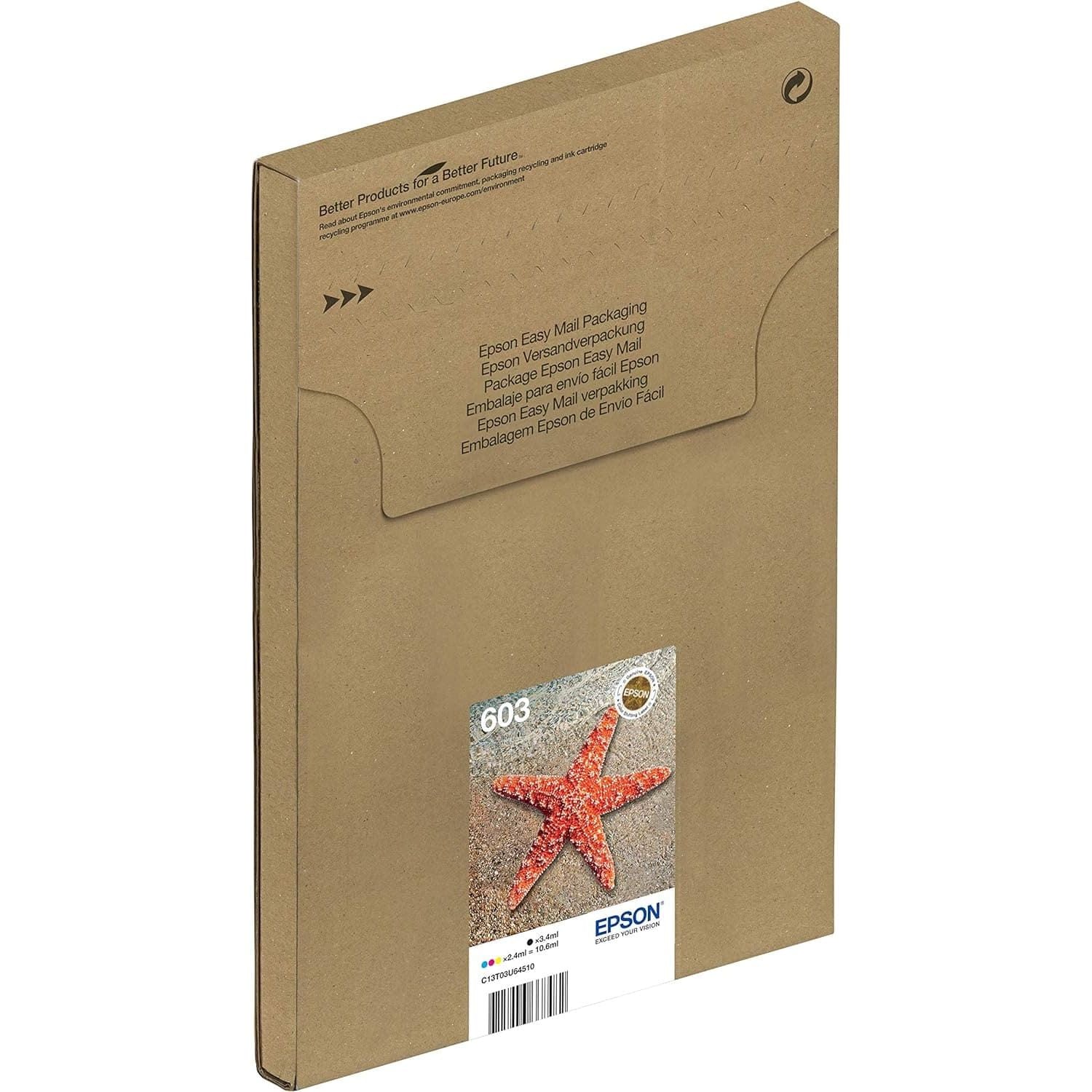 Buy ‎EPSON,Epson 603 Starfish Genuine Multipack, Eco-Friendly Packaging, 4-Colours Ink Cartridges - Gadcet UK | UK | London | Scotland | Wales| Ireland | Near Me | Cheap | Pay In 3 | Toner & Inkjet Cartridges