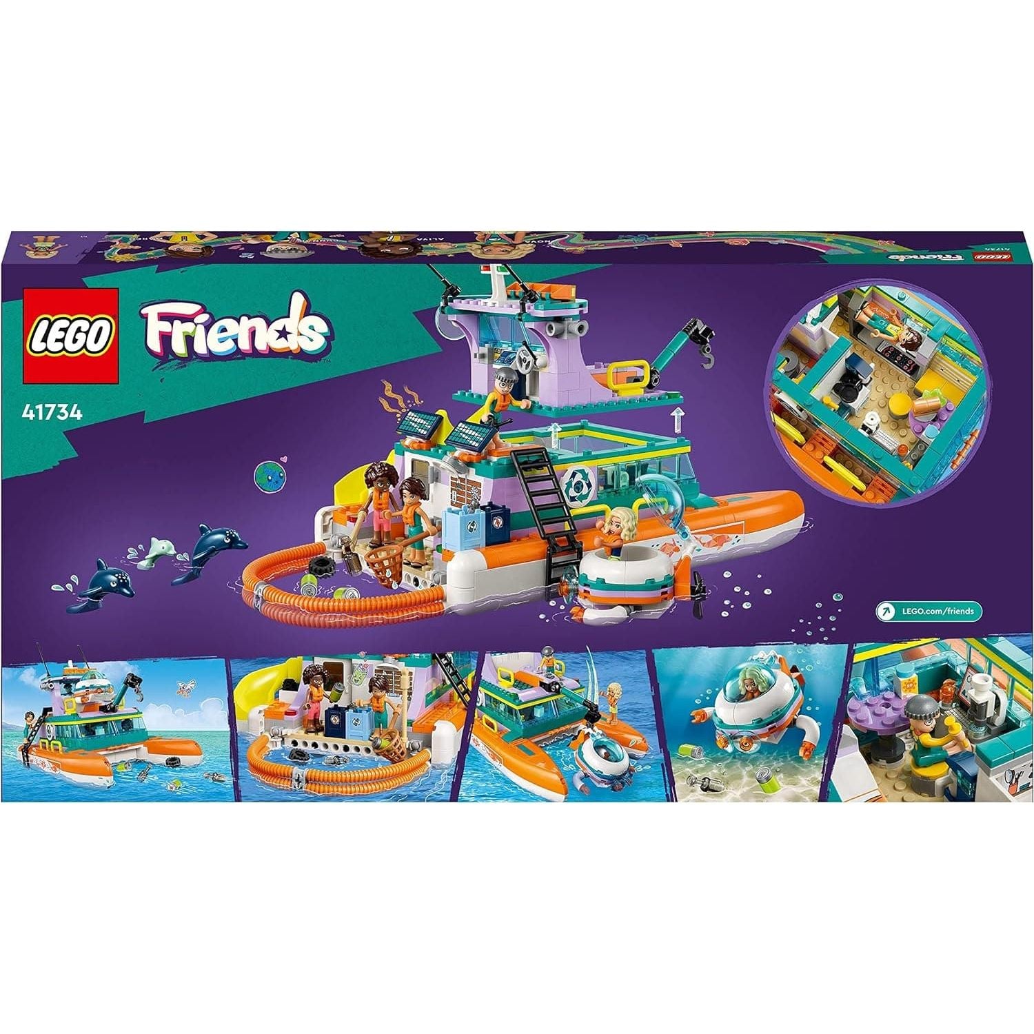 Buy LEGO,LEGO 41734 Friends Sea Rescue Boat Toy Playset with Dolphin Animal Figures and Submarine, Eco Educational Christmas Set, Animal Care Gifts for 7 Plus Year Old Kids, Girls & Boys - Gadcet UK | UK | London | Scotland | Wales| Ireland | Near Me | Cheap | Pay In 3 | Toys