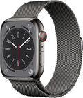 Apple Watch Series 8 (GPS + Cellular 45mm) Smart watch - Graphite Stainless Steel Case with Graphite Milanese Loop