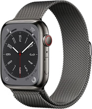 Apple Watch Series 8 (GPS + Cellular 45mm) Smart watch - Graphite Stainless Steel Case with Graphite Milanese Loop