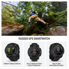 Garmin Instinct 3 AMOLED 45mm Rugged GPS Smartwatch – Multi-Band GPS, LED Flashlight, Health Tracking, Garmin Pay, 10 ATM, 18-Day Battery – Black