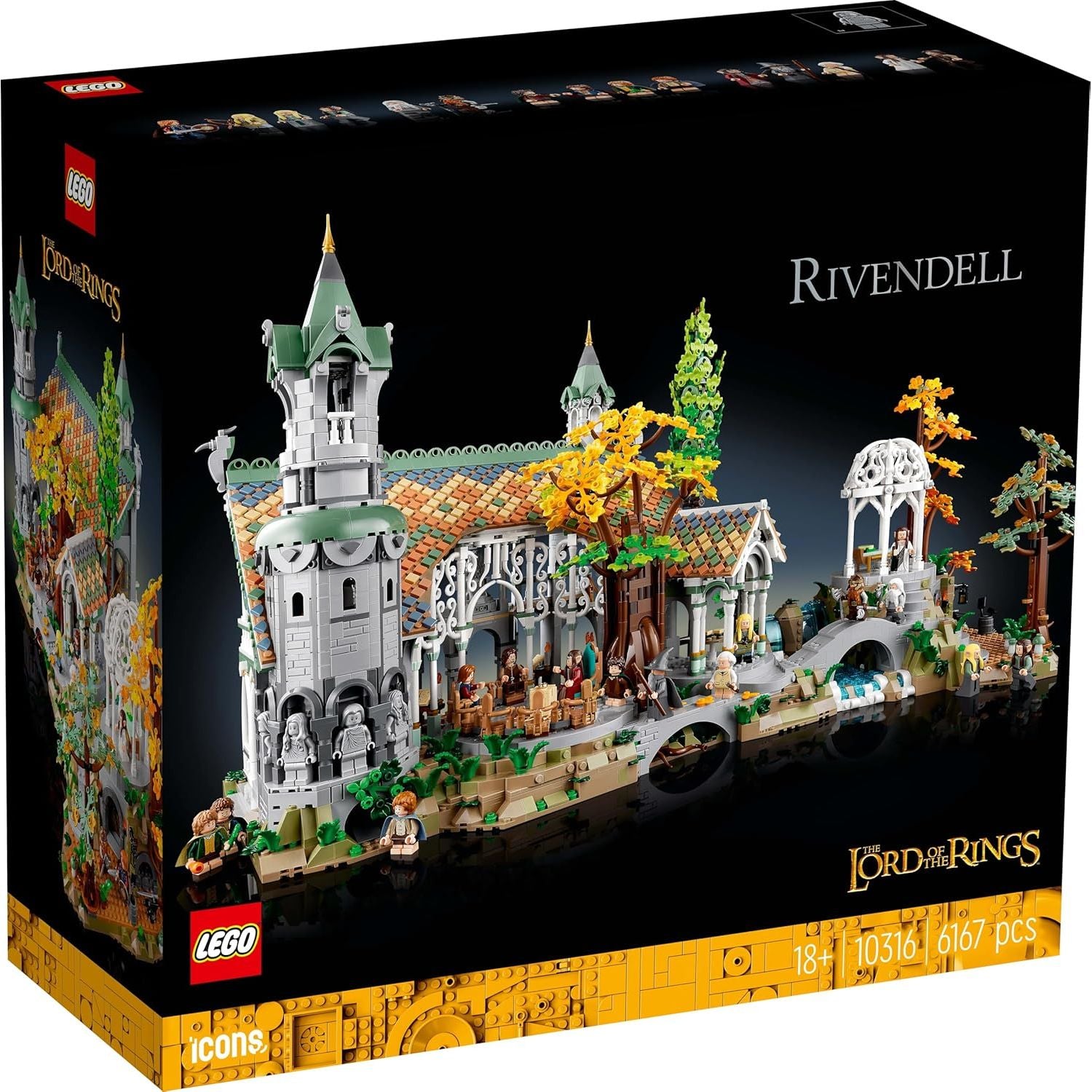 Buy LEGO,LEGO Icons Lord of the Rings: Rivendell Set (10316) | Collectible Display with 15 Minifigures – Adults - Gadcet UK | UK | London | Scotland | Wales| Near Me | Cheap | Pay In 3 | Construction Set Toys