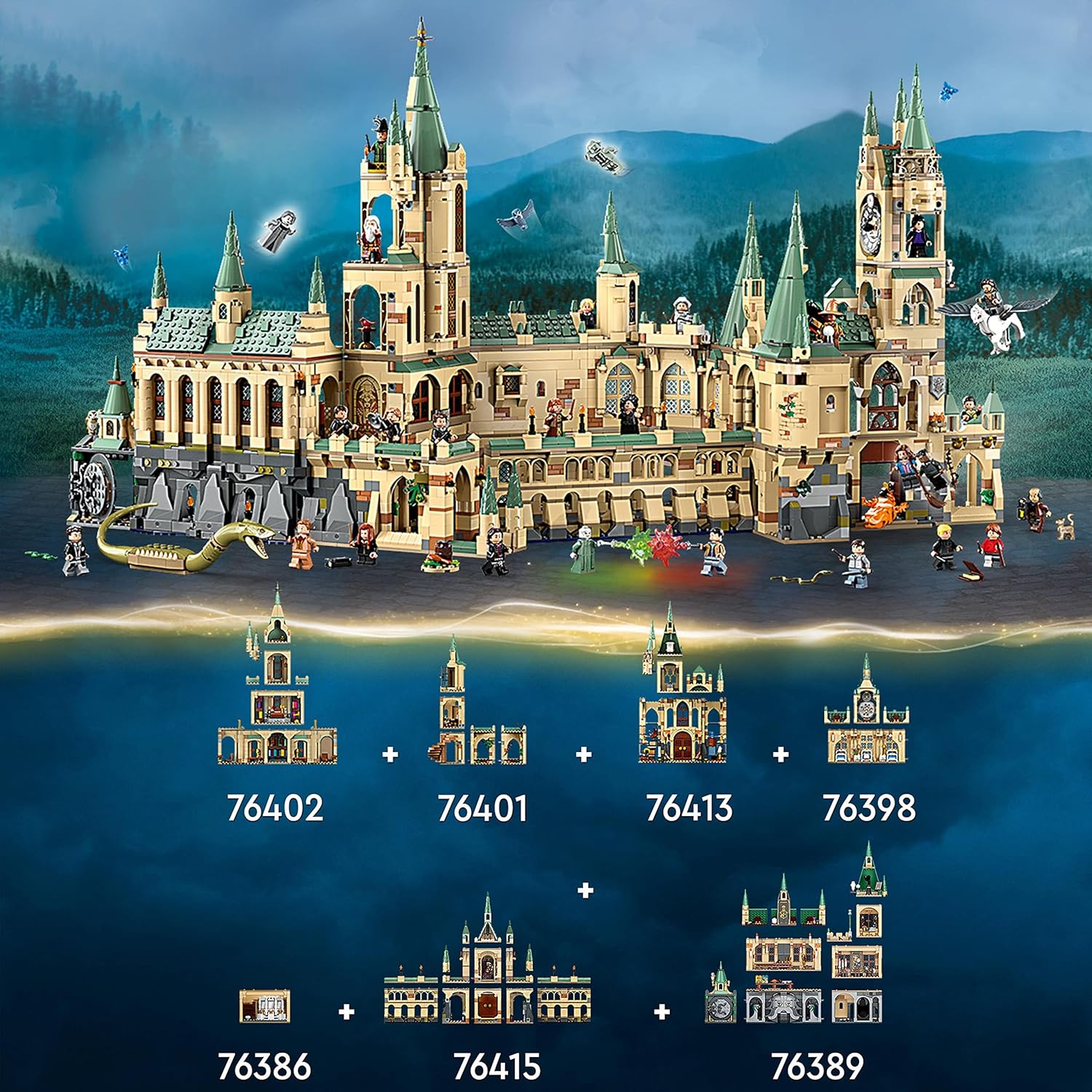 Buy LEGO,LEGO Harry Potter The Battle of Hogwarts (76415) – Castle Toy Set with Molly Weasley, Bellatrix Lestrange, Voldemort Minifigures & Sword of Gryffindor, Gift for Kids - Gadcet UK | UK | London | Scotland | Wales| Near Me | Cheap | Pay In 3 | Interlocking Blocks