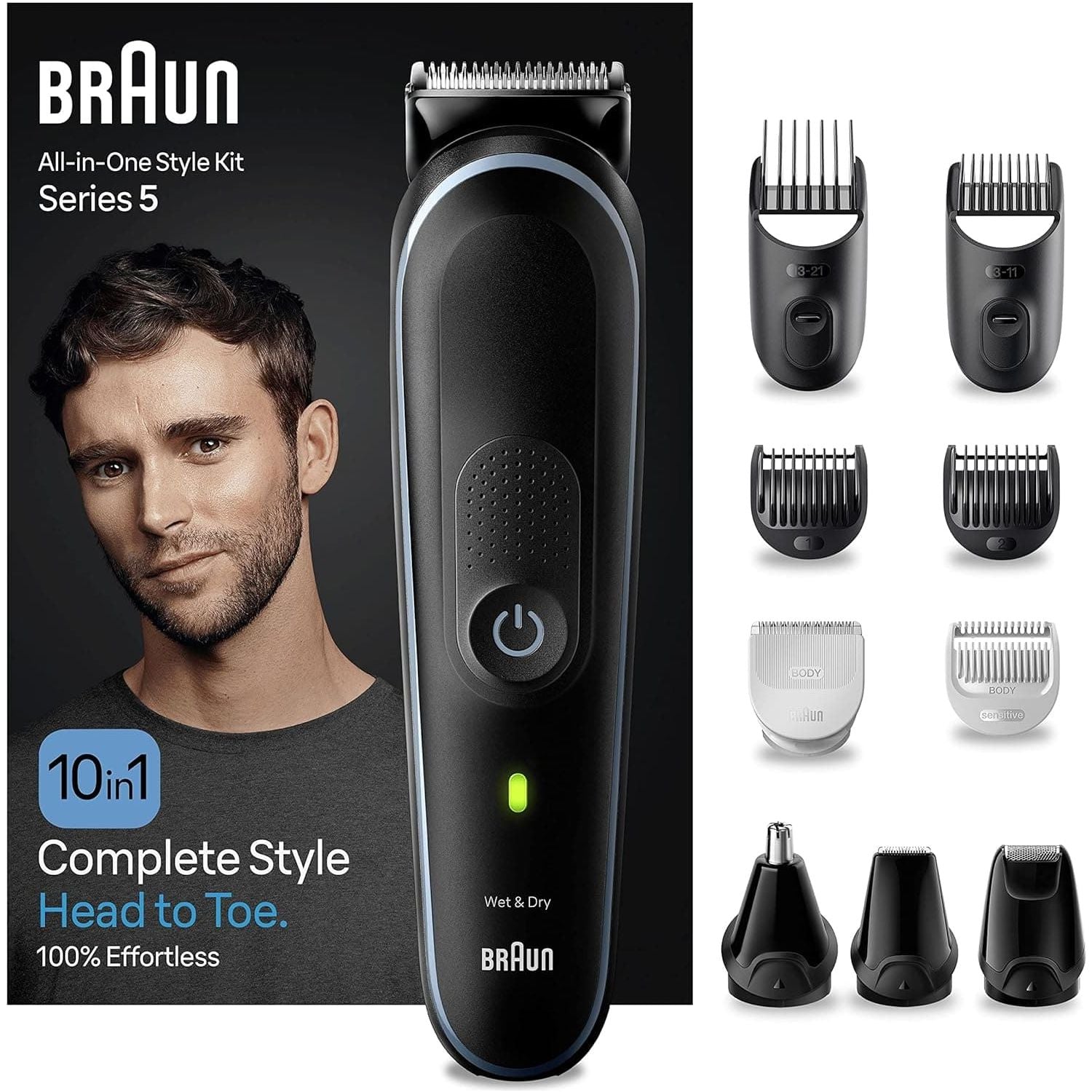 Buy Braun,Braun 10-in-1 All-in-One Style Kit Series 5, Male Grooming Kit With Beard Trimmer, Hair Clippers, Nose and Ear& Precision Trimmer, Gifts for Men, UK 2 Pin Plug, MGK5445, Black - Gadcet UK | UK | London | Scotland | Wales| Near Me | Cheap | Pay In 3 | Shaving & Grooming Accessories