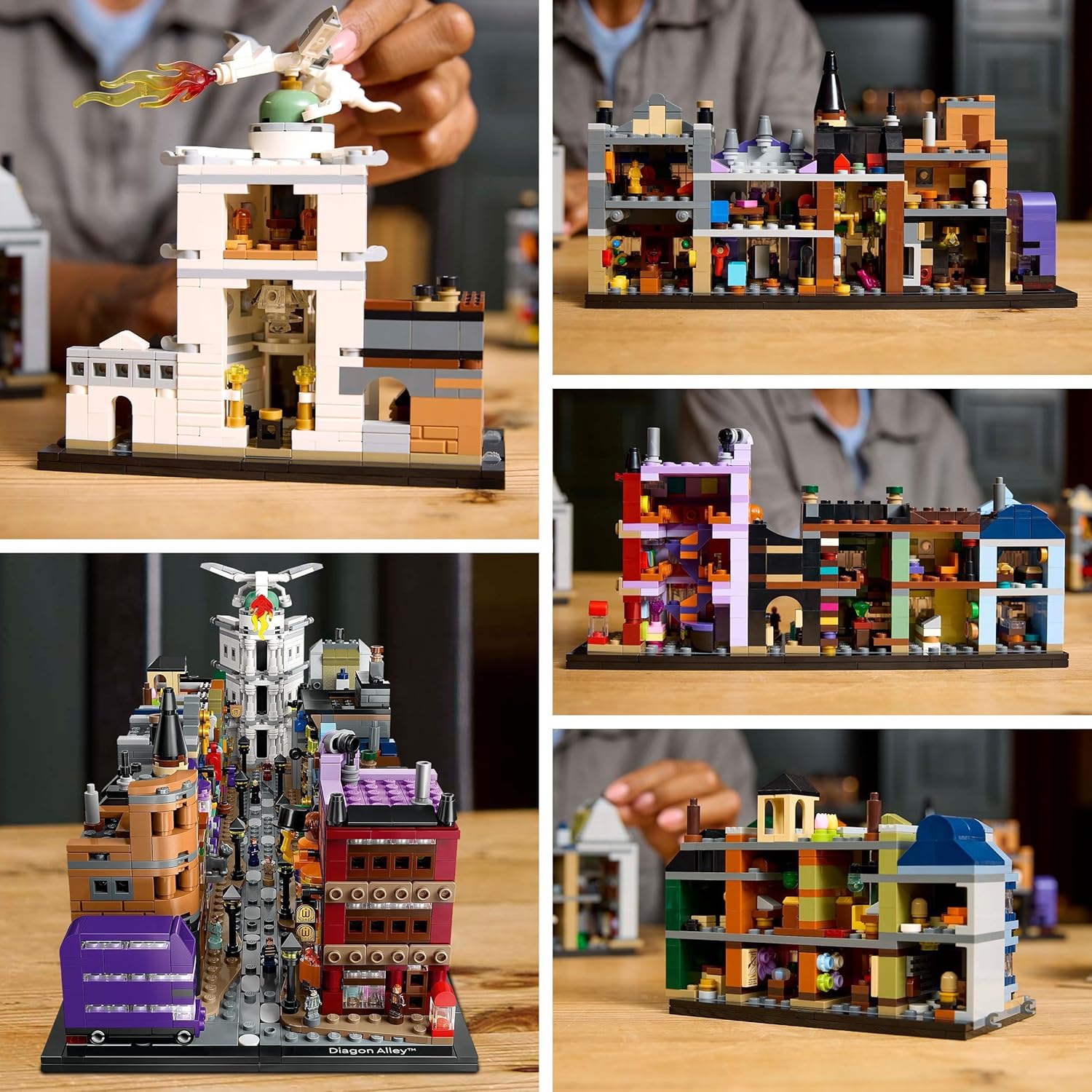Buy Lego,LEGO Harry Potter Diagon Alley Wizarding Shops Building Set – Microscale Brick-Built Stores & 12 Microfigures, Collectible Display Model, Gift Idea for Adults – Model 76444 - Gadcet UK | UK | London | Scotland | Wales| Near Me | Cheap | Pay In 3 | Toys & Games