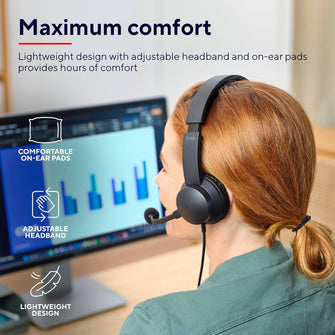 Buy Trust,Trust Ayda On-Ear Wired Headset with Microphone – 3.5mm Jack, Lightweight, Adjustable Headband, 1.8m Cable – For PC, Laptop, Mac, Zoom & Teams – Black - Gadcet UK | UK | London | Scotland | Wales| Near Me | Cheap | Pay In 3 | Headsets