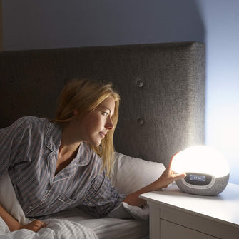 Buy Lumie,Lumie Bodyclock Shine 300 - Wake-up Light Alarm Clock with Radio, 15 Sounds and Sleep Sunset - White - Gadcet UK | UK | London | Scotland | Wales| Ireland | Near Me | Cheap | Pay In 3 | Home Alarm Systems