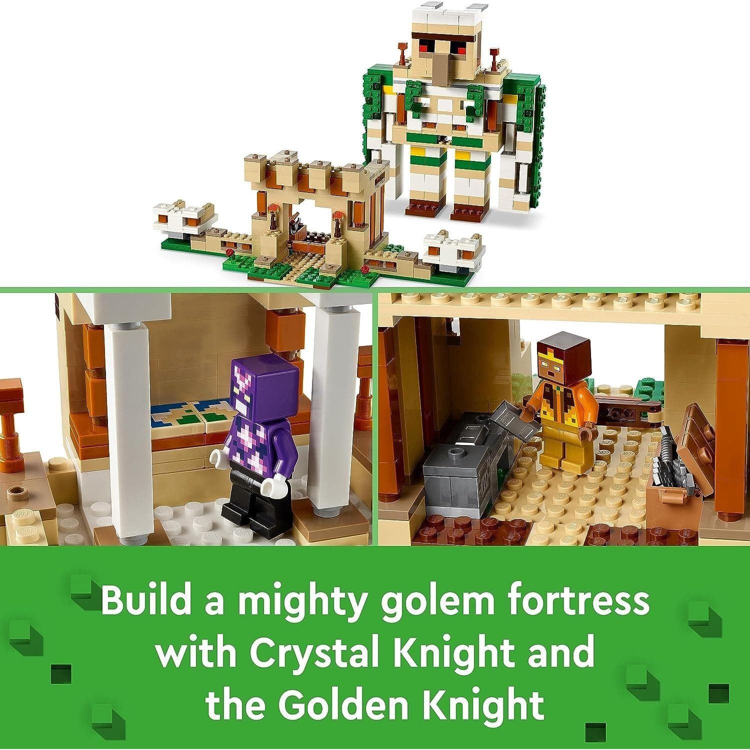 Buy LEGO,LEGO Minecraft The Iron Golem Fortress 2in1 Castle Set 21250 - Gadcet UK | UK | London | Scotland | Wales| Ireland | Near Me | Cheap | Pay In 3 | Toys & Games