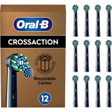 Buy Oral-B,Oral-B Pro Cross Action Electric Toothbrush Head, X-Shape And Angled Bristles for Deeper Plaque Removal, Pack of 12 Toothbrush Heads, Suitable For Mailbox, Black - Gadcet UK | UK | London | Scotland | Wales| Near Me | Cheap | Pay In 3 | Toothbrushes