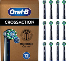Buy Oral-B,Oral-B Pro Cross Action Electric Toothbrush Head, X-Shape And Angled Bristles for Deeper Plaque Removal, Pack of 12 Toothbrush Heads, Suitable For Mailbox, Black - Gadcet UK | UK | London | Scotland | Wales| Near Me | Cheap | Pay In 3 | Toothbrushes