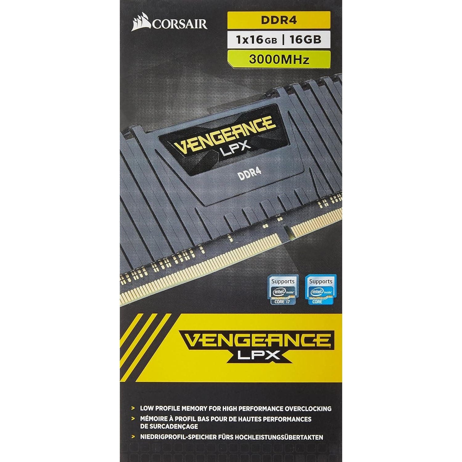 Buy Corsair,Corsair CMK16GX4M1D3000C16 Vengeance LPX 16 GB (1 x 16 GB) DDR4 3000MHz C16 XMP 2.0 High Performance Desktop Memory Kit - Black - Gadcet UK | UK | London | Scotland | Wales| Ireland | Near Me | Cheap | Pay In 3 | Computer Components