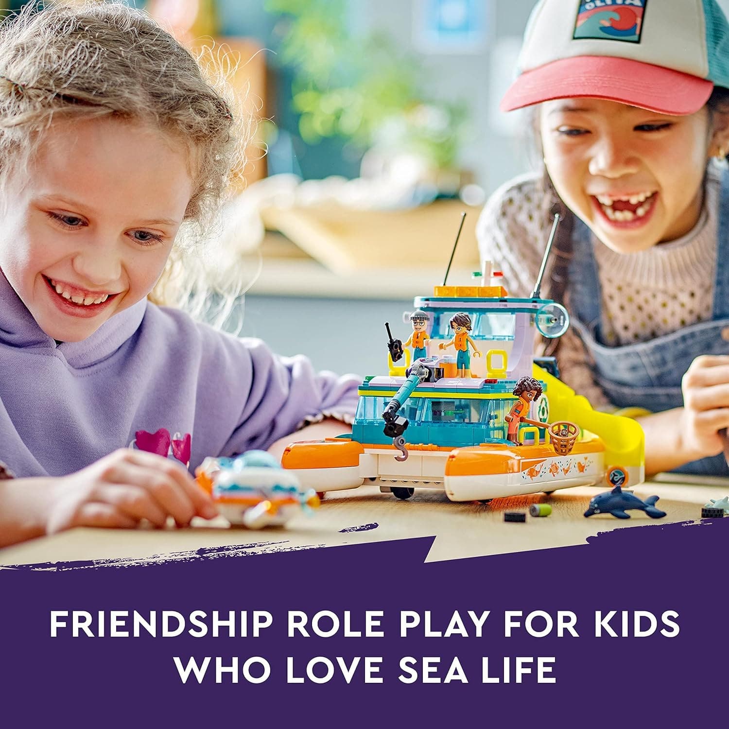 Buy LEGO,LEGO 41734 Friends Sea Rescue Boat Toy Playset with Dolphin Animal Figures and Submarine, Eco Educational Christmas Set, Animal Care Gifts for 7 Plus Year Old Kids, Girls & Boys - Gadcet UK | UK | London | Scotland | Wales| Ireland | Near Me | Cheap | Pay In 3 | Toys
