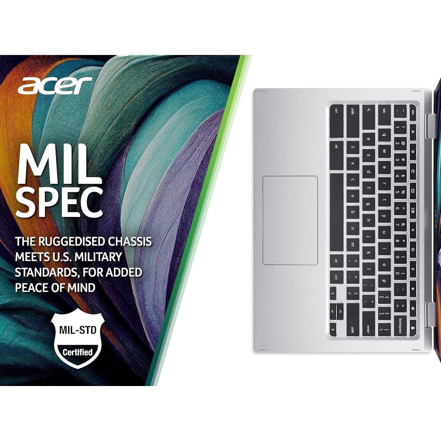 Buy Acer,Acer Chromebook Spin 513 CP513-1H - 13.3-Inch Convertible Laptop, Qualcomm SC7180, 8GB RAM, 64GB eMMC, Full HD Touchscreen, Chrome OS, Silver - Gadcet UK | UK | London | Scotland | Wales| Near Me | Cheap | Pay In 3 | Laptops