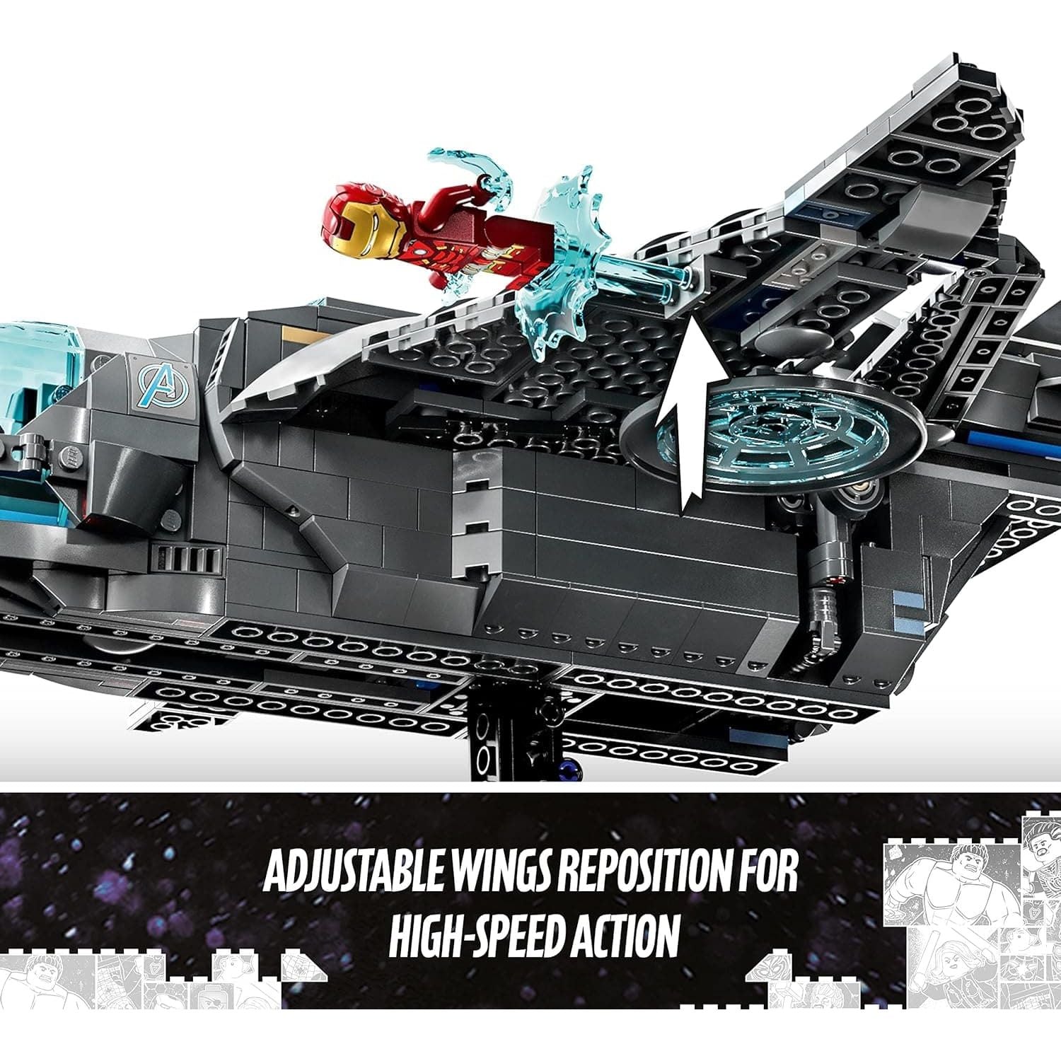 Buy LEGO,LEGO 76248 Marvel The Avengers Quinjet, Spaceship Building Toy, Christmas Treat, Gifts for Kids, Boys & Girls with Thor, Iron Man, Black Widow, Loki and Captain America Minifigures, Inifinity Saga Set - Gadcet UK | UK | London | Scotland | Wales| Ireland | Near Me | Cheap | Pay In 3 | Toys & Games
