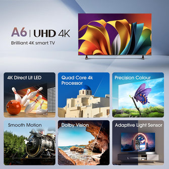 Hisense 65 Inch 4K Smart TV 65A6NTUK – Dolby Vision, Game Mode PLUS, Vidaa OS (2024 Model)