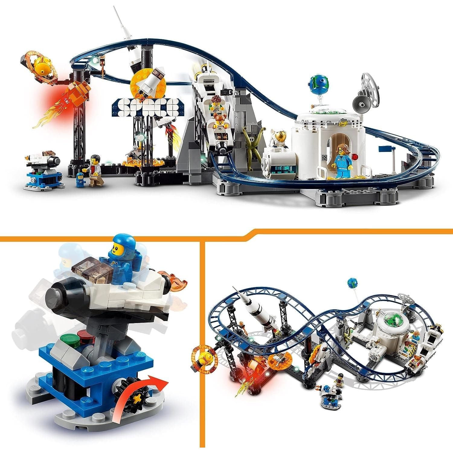 Buy Alann Trading Limited,LEGO 31142 Creator 3in1 Space Roller Coaster to Drop Tower or Merry-Go-Round Set, Fairgound Ride Models, Building Toy with Space Rocket, Planets and Light Up Bricks - Gadcet UK | UK | London | Scotland | Wales| Near Me | Cheap | Pay In 3 | Toys & Games